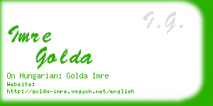 imre golda business card